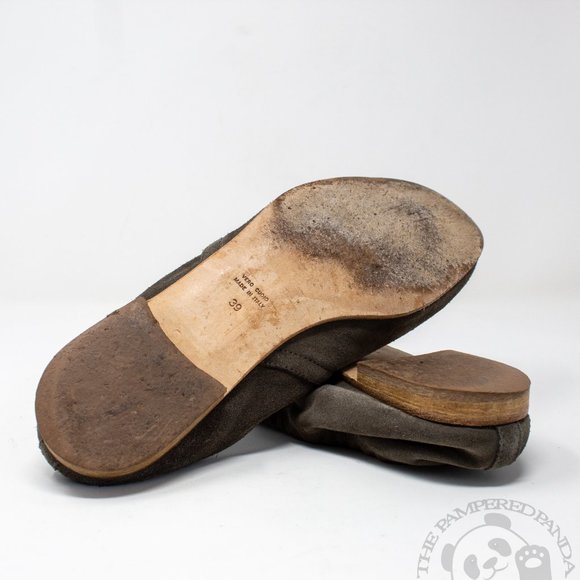 James Perse Sonoma Los Angeles Slip On Concrete Gray Suede Leather Womens Size 9 - Picture 5 of 6